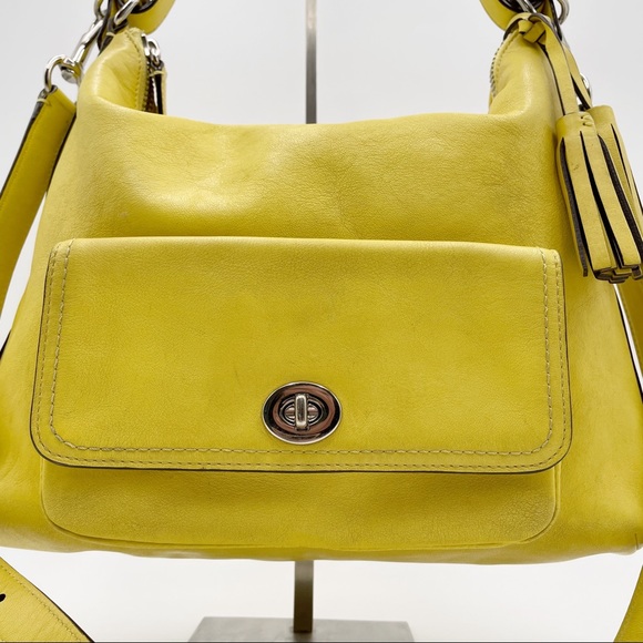 Coach Legacy Courtney Slim Convertible 22831 Yellow Leather Hobo Bag - Picture 3 of 16